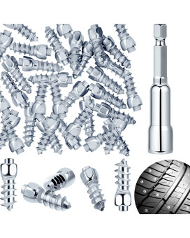 Frienda Carbide Screw Tire Studs Wheel Tyre Snow Studs Snow Tire Spikes Trim Screw In Tire Studs With Installation Tool For Car Truck Bicycle Boot Motorcycle Atv Suv Auto Accessories, 12 Mm (100)