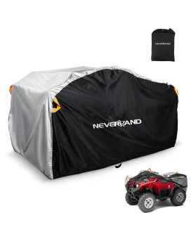 Neverland Waterproof Atv Cover, Outdoor Heavy Duty Quad Cover Tear-Resistant 4 Wheeler Covers All Weather Uv Protection For Polaris Sportsman Yamaha Honda Kawasaki Quad Bike (Silver Black, Xxxl)