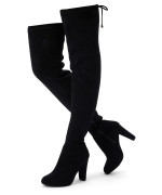 Vepose Womens 93 Over The Knee Boots Black Suede Long Thigh High Boot High Heel With Inner Zipper Size 10(Cjy993 Black 10)