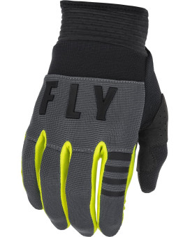 Fly Racing 2022 Youth F-16 Gloves (Greyblackhi-Vis, Youth Medium)