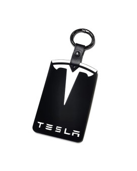 Albeche Key Holder For Tesla Model 3 & Model Y, Silicone Key Chain Protector Cover Accessories(Black & White)