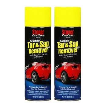 Stoner Car Care 91154-2Pk 10-Ounce Tarminator Tar, Sap, And Asphalt Remover Safe On Automotive Paint And Chrome On Cars, Trucks, Rvs, Motorcycles, And Boats, Pack Of 2, Clear