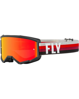 Fly Racing Youth Zone Goggles (Blackred Wred Mirroramber Lens)