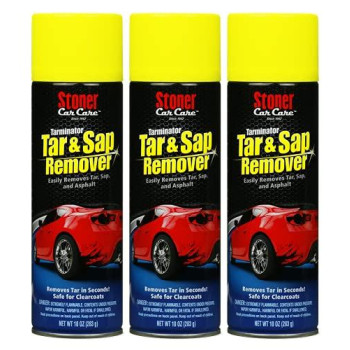 Toner Car Care 91154-3Pk 10-Ounce Tarminator Tar, Sap, And Asphalt Remover Safe On Automotive Paint And Chrome On Cars, Trucks, Rvs, Motorcycles, And Boats,10 Oz (Pack Of 3 )