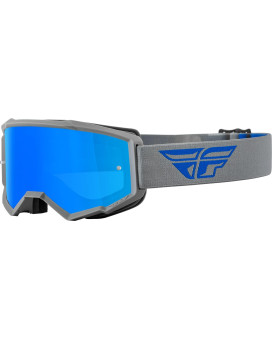 Fly Racing Youth Zone Goggles (Greyblue Wsky Blue Mirrorsmoke Lens)