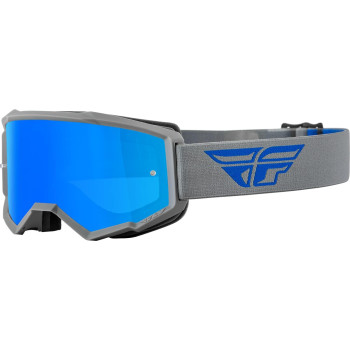 Fly Racing Youth Zone Goggles (Greyblue Wsky Blue Mirrorsmoke Lens)