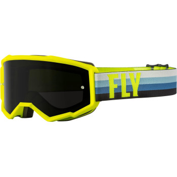 Fly Racing Youth Zone Goggles (Hi-Visteal Wdark Smoke Lens)