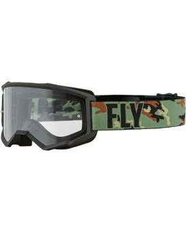 Fly Racing Youth Focus Goggles (Green Camoblack, Youth)