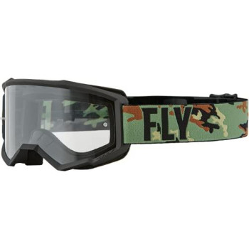 Fly Racing Youth Focus Goggles (Green Camoblack, Youth)