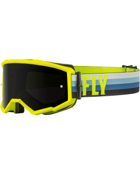 Fly Racing Zone Goggles (Hi-Visteal Wdark Smoke Lens, Adult)