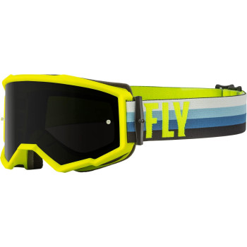 Fly Racing Zone Goggles (Hi-Visteal Wdark Smoke Lens, Adult)