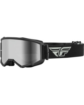 Fly Racing Zone Goggles (Greyblack Wsilver Mirrorsmoke Lens, Adult)