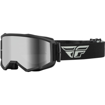 Fly Racing Zone Goggles (Greyblack Wsilver Mirrorsmoke Lens, Adult)