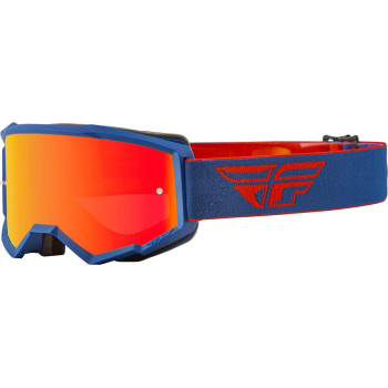 Fly Racing Youth Zone Goggles (Rednavy Wred Mirroramber Lens)