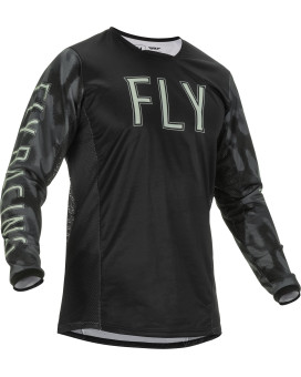 Fly Racing 2022 Adult Kinetic Fuel Jersey (Greyblack Camo, X-Large)