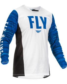 Fly Racing 2022 Adult Kinetic Wave Jersey (Whiteblue, Medium)