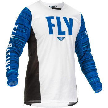 Fly Racing 2022 Adult Kinetic Wave Jersey (Whiteblue, Medium)