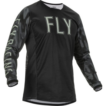 Fly Racing 2022 Adult Kinetic Fuel Jersey (Greyblack Camo, Small)