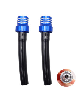 Taiss 2Pcs Motorcycle Gas Cap (Blue) Gas Tank Fuel Cap Vent, Breathing Tube Hose Breather Cap With Small Steel Ball Inside ,Suitable For All Off-Road Motorcycles, Atvsf-011-Bu