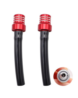 Taiss 2Pcs Motorcycle Gas Cap (Red) Gas Tank Fuel Cap Vent, Breathing Tube Hose Breather Cap With Small Steel Ball Inside ,Suitable For All Off-Road Motorcycles, Atvsf-011-R