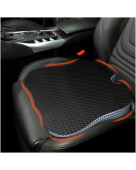 Zhooge Car Seat Cushion, Car Seat Pad For Sciatica Tailbone Pain Relief, Memory Foam Driver Seat Cushion To Improve Driving View, Seat Cushion Pillow For Car And Office Chair, Black