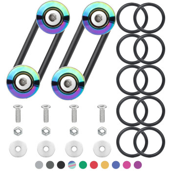 Bumper Quick Release, Mellbree Quick Release Trunk Front Rear Bumper Fasteners Fenders Holders Kit Compatible For Universal Car Bumper (Color 4 X Quick Release Tabs With 12 X O-Ring Fastener)