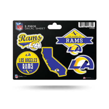 Rico Industries Nfl Los Angeles Rams 5-Piece Die-Cut Decal Sheet