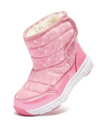 Hobibearatoddlerasnowabootsaforaboysagirlsakidsaoutdoorawinterashoesa(11 Little Kid,Pink)