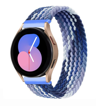 Elastics Watch Band For Samsung Galaxy Watch 5 Bandgalaxy Watch 4 Band5 Pro 45Mm4 Classic 46Mm 42Mm3 41Mm42Mmactive 2,Stretch Braided Nylon Solo Loop Strap(Blueberry,20Mm Xxs)