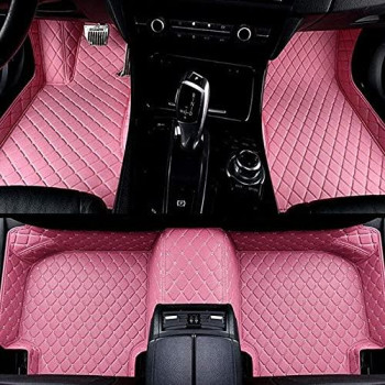 Zpxjsm Custom Making Car Floor Mats For 95% Sedan Suv Sports Car Full Coverage Cute Men Women Pads Protection Non-Slip Leather Floor Liners (Pink)