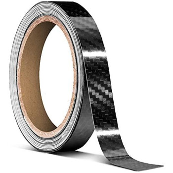 Vvivid High Gloss Epoxy Black Carbon Fiber Vinyl Detailing Wrap Tape Diy Roll (05 X 20Ft)