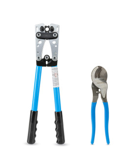 NEIKO 02039A Lug Crimping Plier and Cable Cutter Set, Battery Cable Crimping Tool, 8 - 0 AWG, 6mm - 50mm, Electrician Wire Crimping Tool, Battery Cable Lug Crimping Tool, Wire Crimper Tool