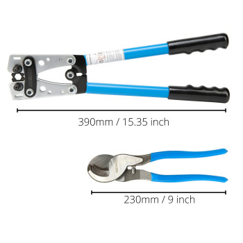 NEIKO 02039A Lug Crimping Plier and Cable Cutter Set, Battery Cable Crimping Tool, 8 - 0 AWG, 6mm - 50mm, Electrician Wire Crimping Tool, Battery Cable Lug Crimping Tool, Wire Crimper Tool