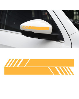 Singaro Car Rear View Mirror Stickers Decor Car Body Sticker Vinyl 4Pcs (Yellow)