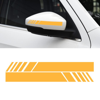 Singaro Car Rear View Mirror Stickers Decor Car Body Sticker Vinyl 4Pcs (Yellow)