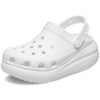 Crocs Unisex Classic Crush Clogs Platform Shoes, White, 12 Us Men