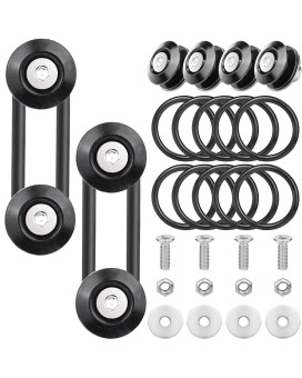 Bumper Quick Release, Mellbree Jdm Quick Release Holders Front Rear Bumper Fasteners Trunk Band Fenders Clip Kits Compatible For Universal Car Bumper (Black 4 X Release Tabs With 12 X O-Ring Fastener)