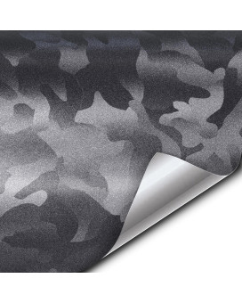 Vvivid Stealth Medium Pattern Camouflage Vinyl Wrap Roll (6Ft X 5Ft, Ghost Metal)