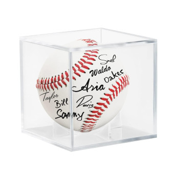 Baseball Display Case Acrylic Cube - Uv Protected Acrylic Baseball Holder, Display Case For Autographed Baseball, Tennis Ball, Golf Ball, Billiard Ball, Memorabilia Display Cases (1)