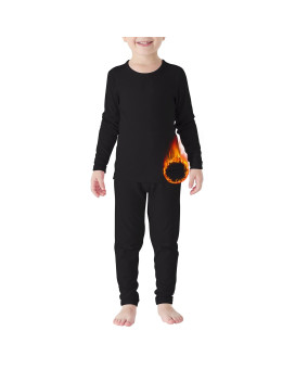 Boys Thermal Underwear Ultra Soft Kids Long Johns Thermal Sets Warm Base Kids Underwear Medium (90) 2T A Black