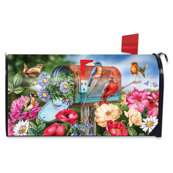 Briarwood Lane Birds And Mailbox Spring Magnetic Mailbox Cover Standard