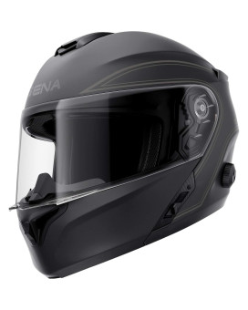 Sena Adult Outrush Bluetooth Modular Motorcycle Helmet With Intercom System Dot, Matte Black, Xx-Large Us