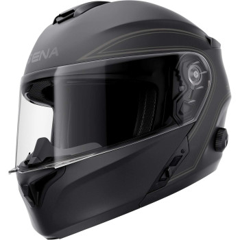 Sena Adult Outrush Bluetooth Modular Motorcycle Helmet With Intercom System Dot, Matte Black, Xx-Large Us