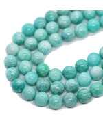 Natural Gemstone Beads For Crystal Necklace Kit For Adults Energy Healing Chakra Crystal Jewelry Beading Supplies Amazonite 4Mm 155Inch About 90-100 Beads