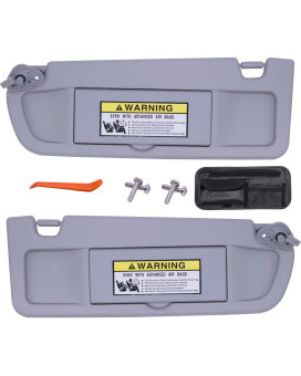 Clear Gray Left &Right Side Sun Visor Compatible With Honda Civic 2006 2007 2008 2009 2010 2011 Replaces 83280-Sna-A01Zc 83230-Sna-A01Zc