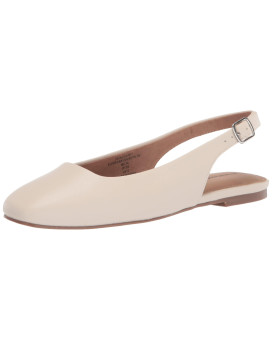 carkartEssentials Womens Square Toe Slingback Flat, Light Beige, 7