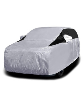 Titan Lightweight Poly 210T Car Cover For Large Suv 207-212 Waterproof, Uv Protection, Scratch Resistant, Driver-Side Zippered Opening Fits Escalade, Sequoia, Yukon And More