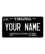 Brgiftshop Personalized Licence Plate Virginia Blackout Holiday 2021 State Car Vehicle 6X12 Inches Custom Name Auto Tag (All States Available)