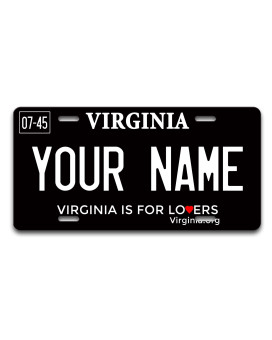 Brgiftshop Personalized Licence Plate Virginia Blackout Holiday 2021 State Car Vehicle 6X12 Inches Custom Name Auto Tag (All States Available)