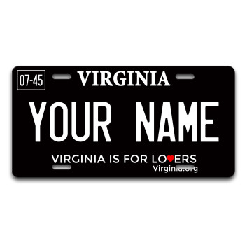 Brgiftshop Personalized Licence Plate Virginia Blackout Holiday 2021 State Car Vehicle 6X12 Inches Custom Name Auto Tag (All States Available)